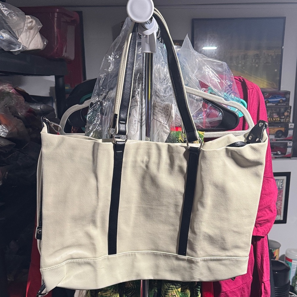 Avon Elegant Cream and Black Tote Bag